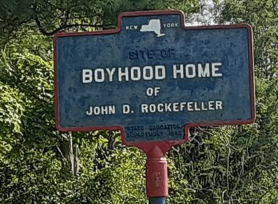 John D. Rockefeller Boyhood Home Marker image. Click for full size.