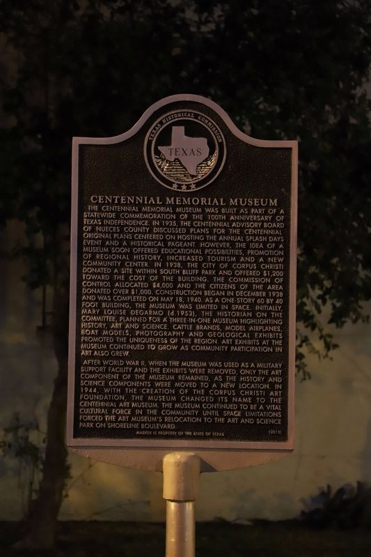 Centennial Memorial Museum Marker image. Click for full size.