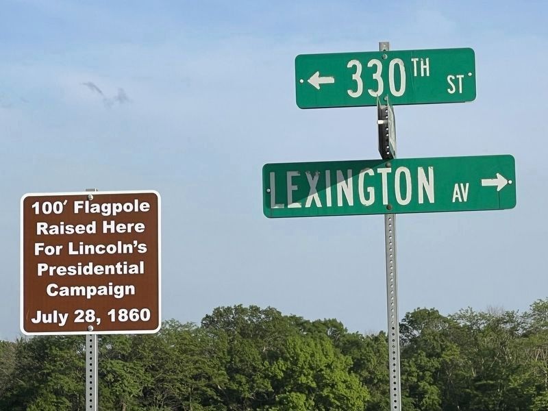 Lincoln Presidential Campaign Flagpole Marker. Click for full size. Lincoln Presidential Campaign Flagpole Marker image. Click for full size.