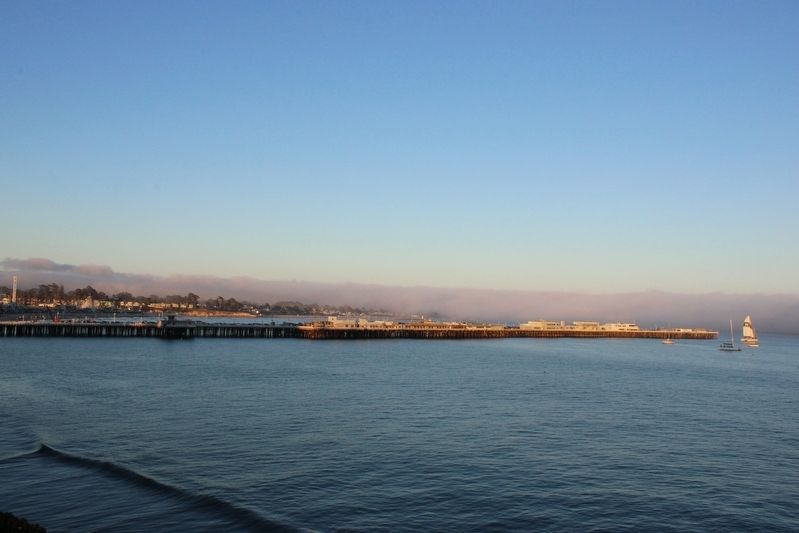 View of Santa Cruz Wharf from the Marker image. Click for full size.