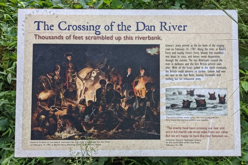 The Crossing of the Dan River Marker image. Click for full size.