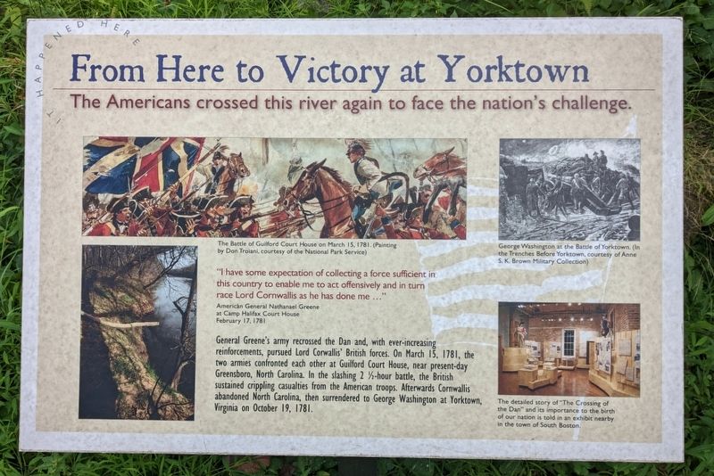 From Here to Victory at Yorktown Marker image. Click for full size.