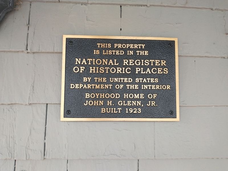 Boyhood Home of John H. Glenn, Jr. Marker image. Click for full size.