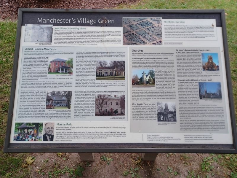 Manchester's Village Green Marker image. Click for full size.