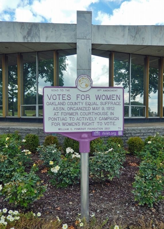 Votes For Women Marker. Click for full size. Votes For Women Marker image. Click for full size.