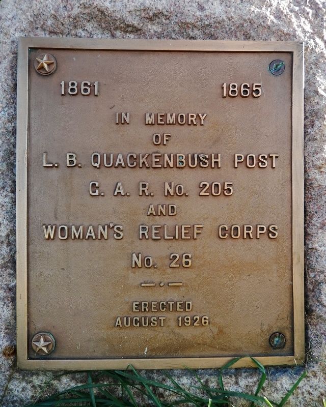 L. B. Quackenbush Post Memorial image. Click for full size.