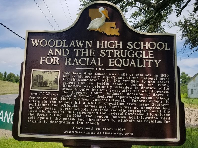 Woodlawn High School and the Struggle for Racial Equality Marker. Click for full size. Woodlawn High School and the Struggle for Racial Equality Marker image. Click for full size.