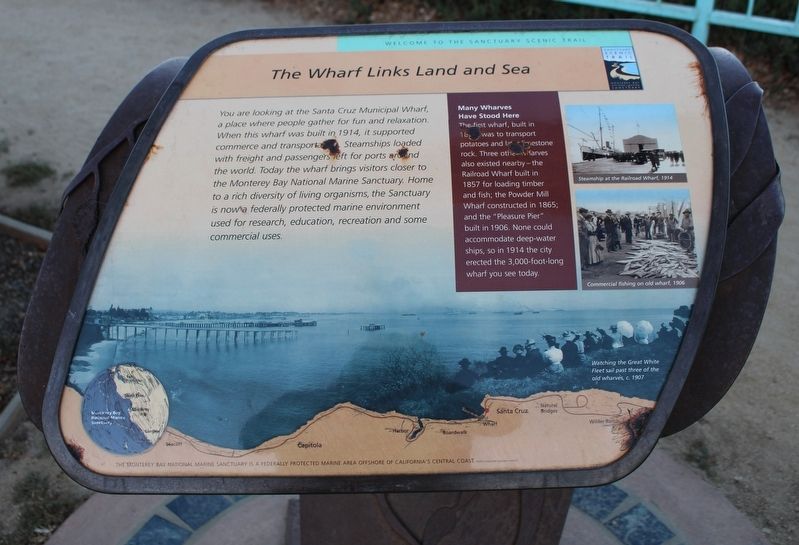 The Wharf Links Land and Sea Marker image. Click for full size.