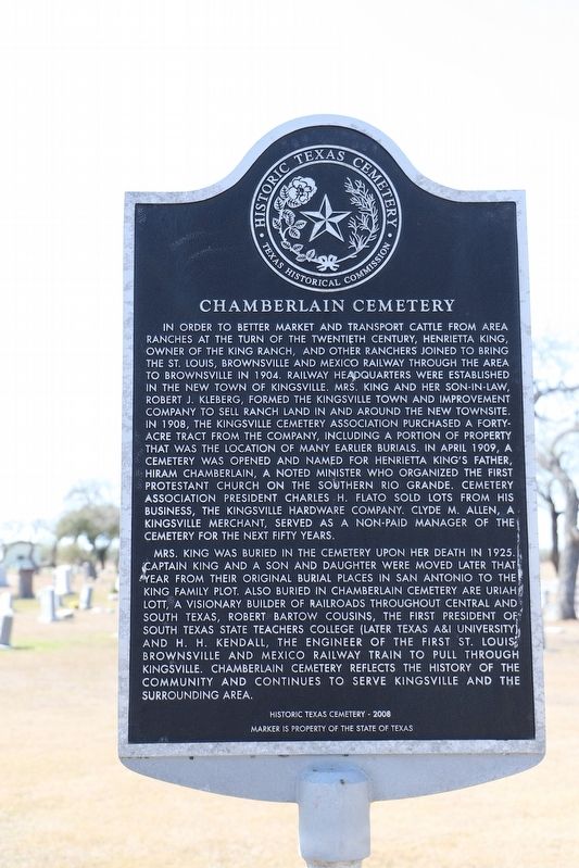 Chamberlain Cemetery Marker image. Click for full size.