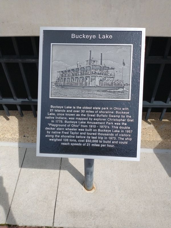 Buckeye Lake Marker image. Click for full size.