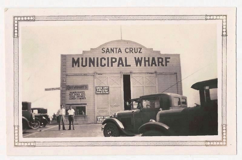 Santa Cruz Municipal Wharf Cabinet Card image. Click for full size.