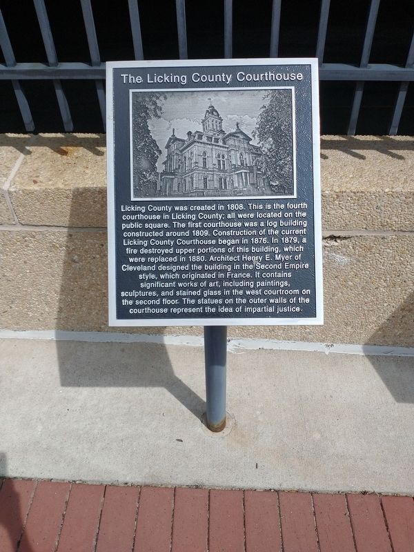 The Licking County Courthouse Marker image. Click for full size.