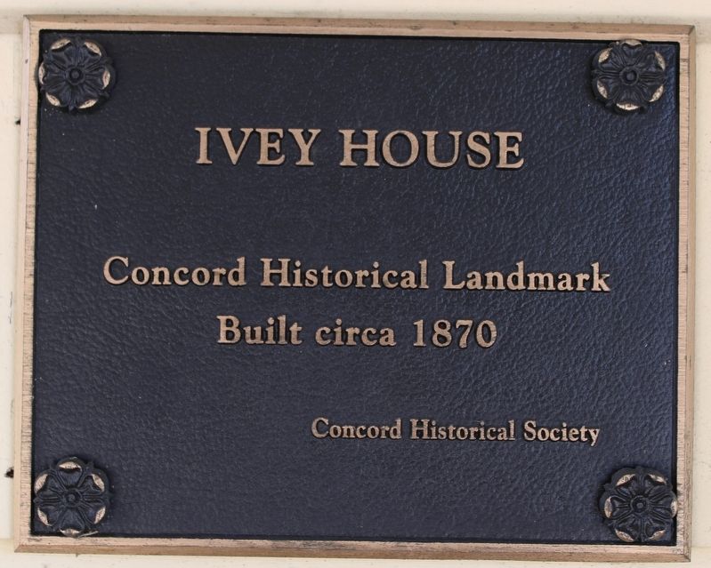 Ivey House Marker image. Click for full size.
