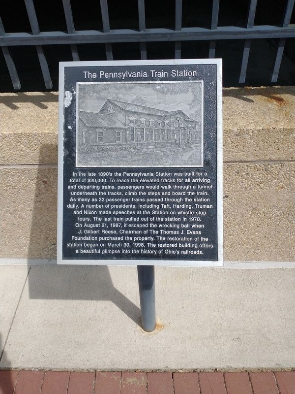The Pennsylvania Train Station Marker image. Click for full size.
