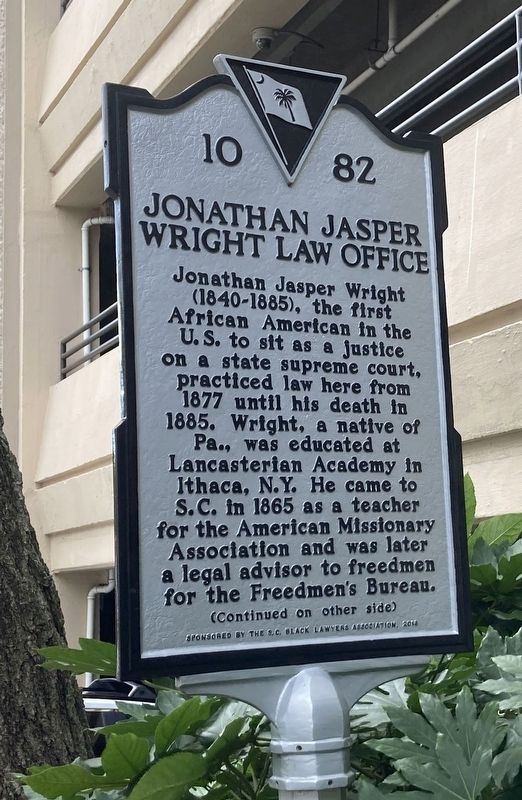 Jonathan Jasper Wright Law Office Marker Front image. Click for full size.
