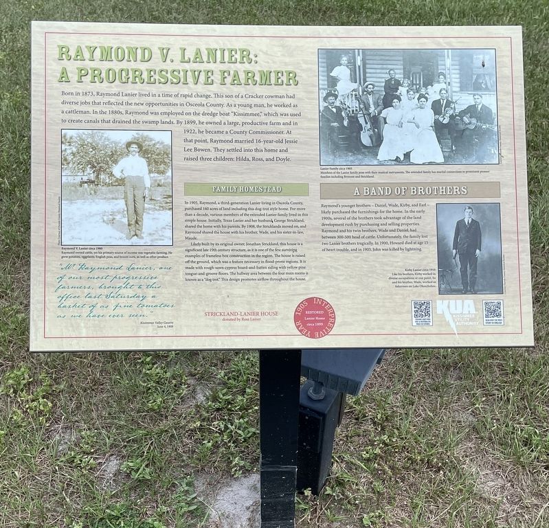 Raymond V. Lanier: A Progressive Farmer Marker image. Click for full size.