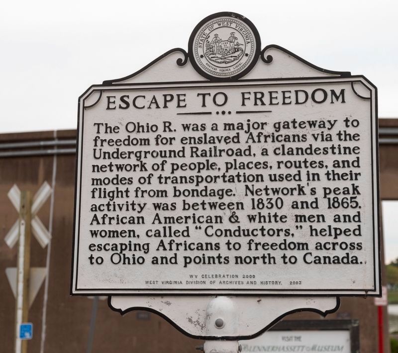 Escape to Freedom side of marker image. Click for full size.