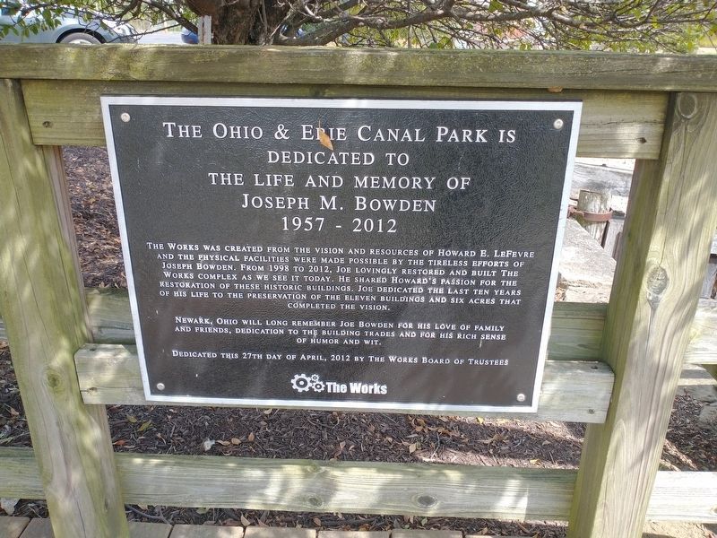 The Ohio & Erie Canal Park Marker image. Click for full size.