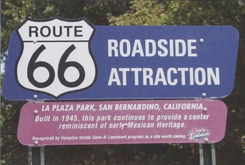 La Plaza Park, San Bernardino, California Marker image. Click for full size.