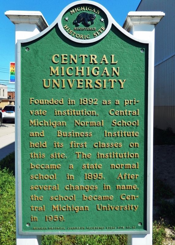 Central Michigan University Marker image. Click for full size.