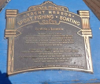 La Monica Ballroom Marker. Click for full size. La Monica Ballroom Marker image. Click for full size.