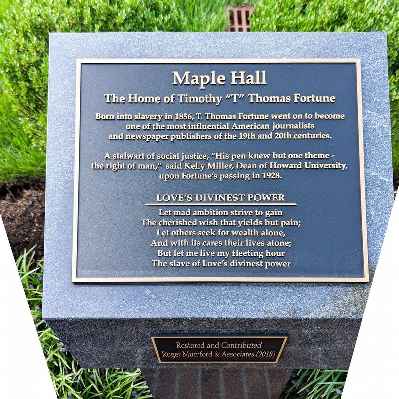 Maple Hall Marker image. Click for full size.