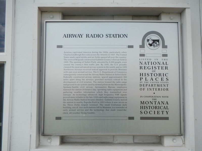 Airway Radio Station Marker image. Click for full size.