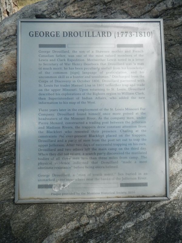 George Drouillard Marker image. Click for full size.