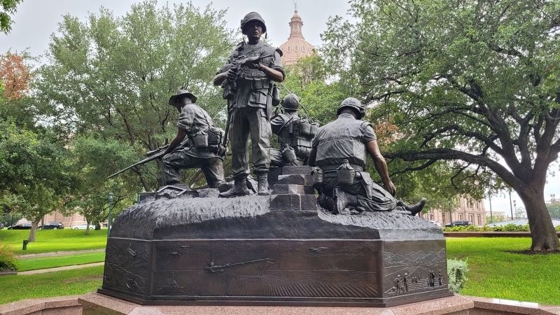 The backside of the Texas Capitol Vietnam Veterans Monument image. Click for full size.