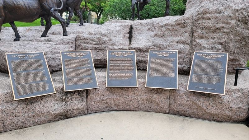 The Tejanos Under the Mexican Flag Marker is the 2nd marker from the left side image. Click for full size.