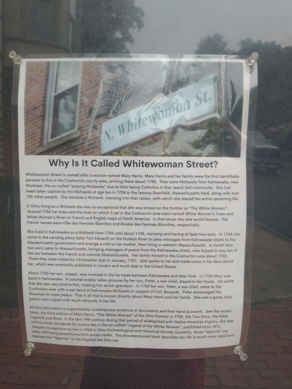 Why Is It Called Whitewoman Street? Marker image. Click for full size.