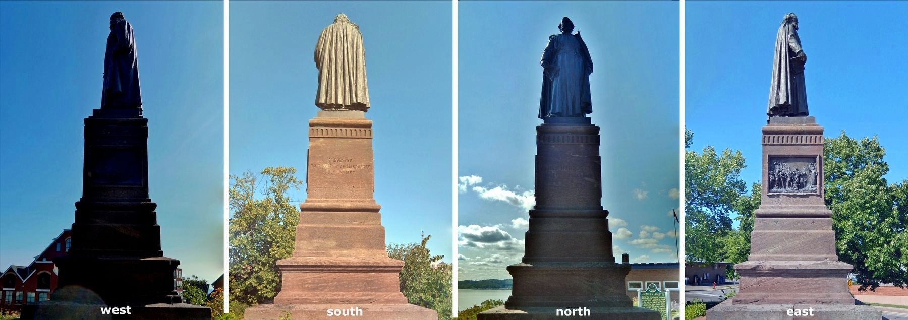 Jacques Marquette Monument (<i>adjacent to marker</i>) image. Click for full size.