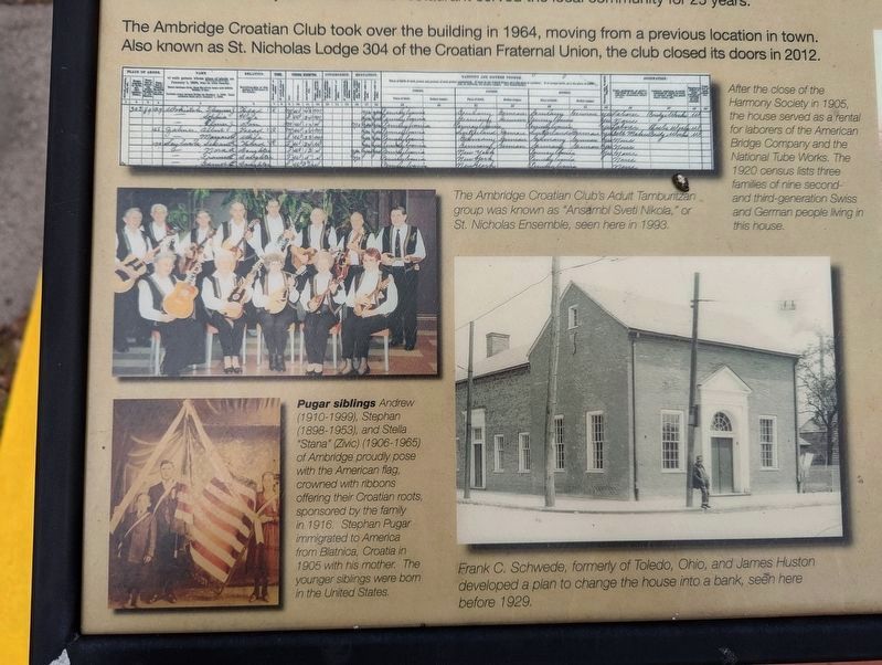 Water Pump, Bank, Restaurant, Croatian Club Marker image. Click for full size.