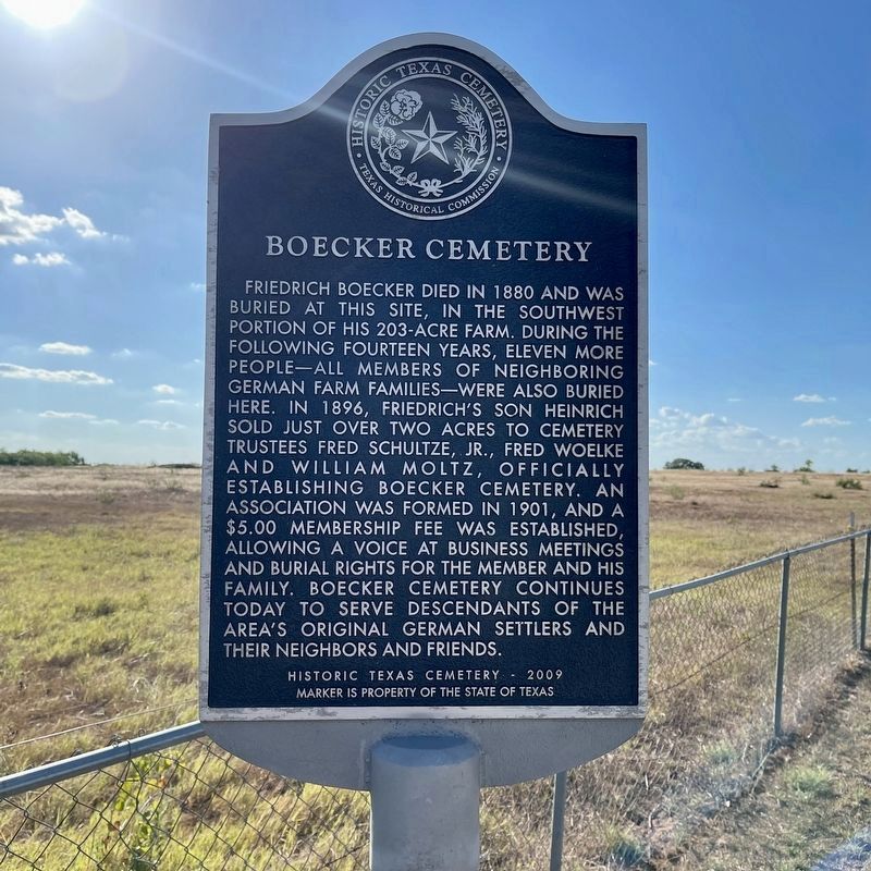 Boecker Cemetery Marker image. Click for full size.
