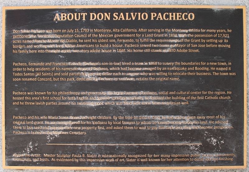 About Don Salvio Pacheco Marker image. Click for full size.
