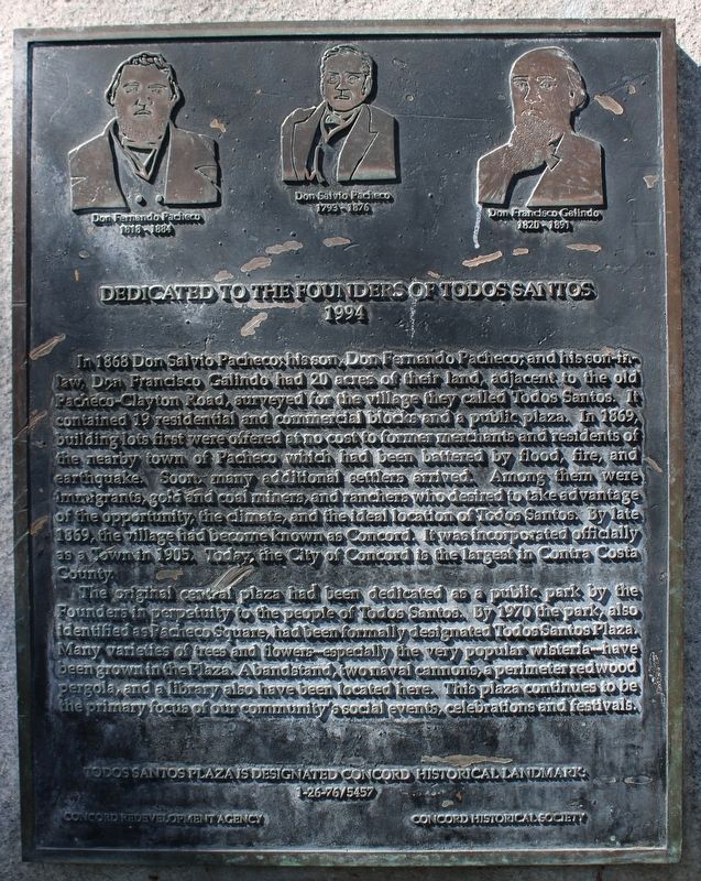 Dedicated to the Founders of Todos Santos Marker image. Click for full size.