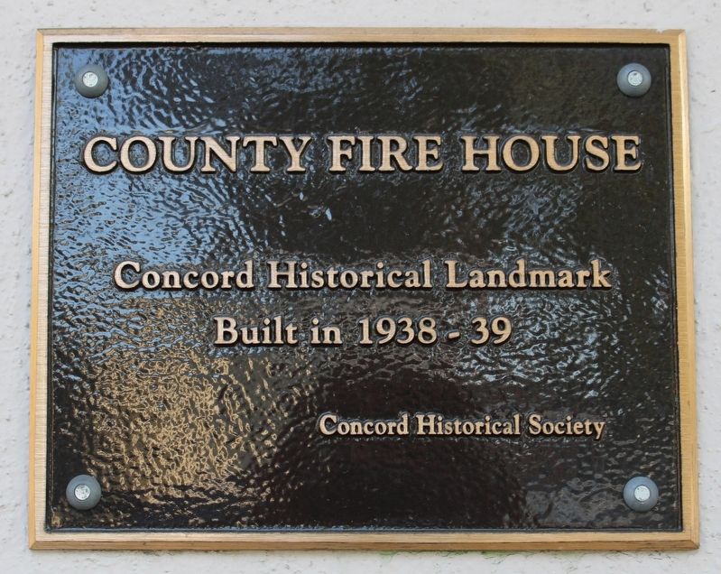 County Fire House Marker image. Click for full size.