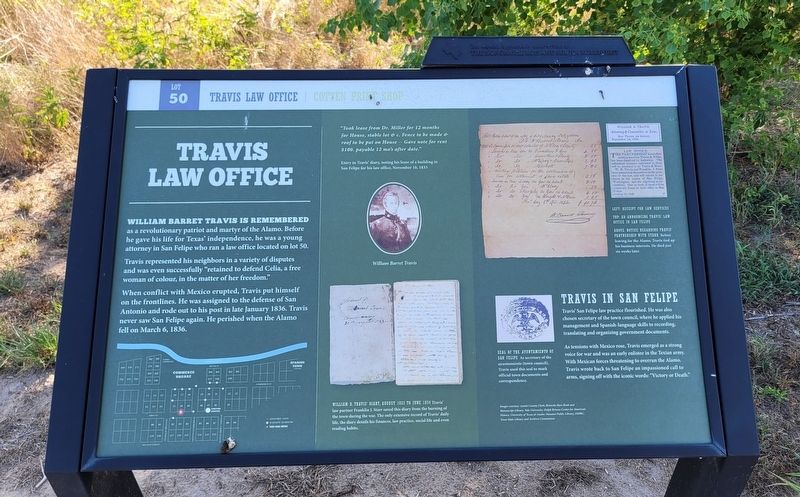 Travis Law Office Marker image. Click for full size.