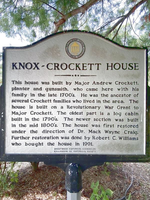 Knox-Crockett House Marker image. Click for full size.