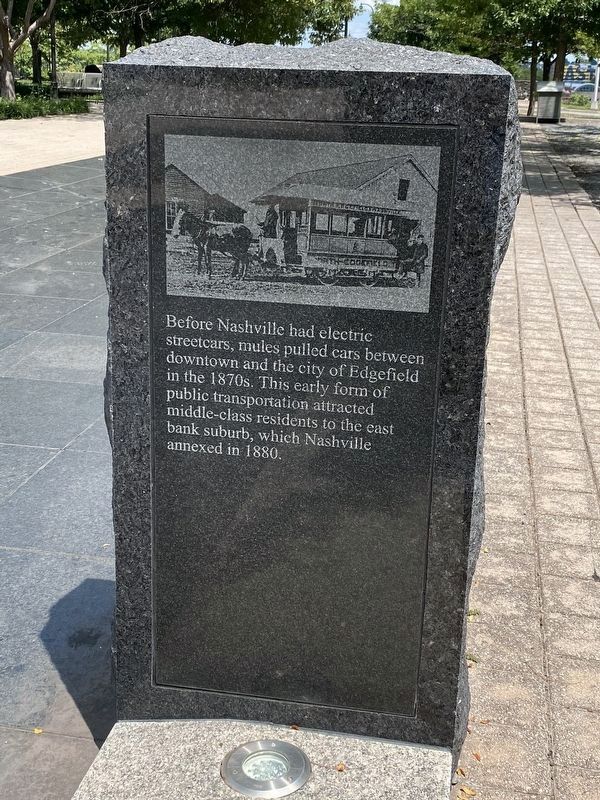 Mule Pulled Streetcars Marker image. Click for full size.