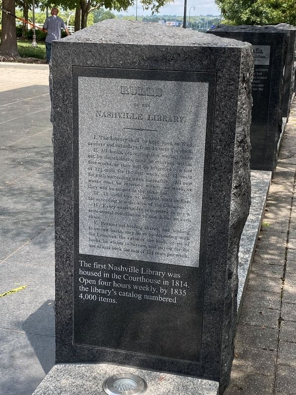 First Nashville Library Marker image. Click for full size.
