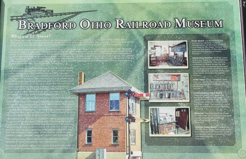 Bradford Ohio Railroad Museum Marker image. Click for full size.