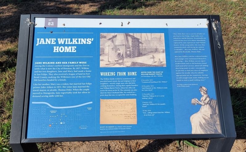 Jane Wilkins' Home Marker image. Click for full size.