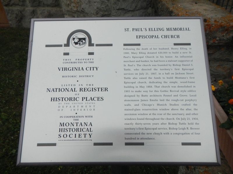 St. Paul's Elling Memorial Episcopal Church Marker image. Click for full size.