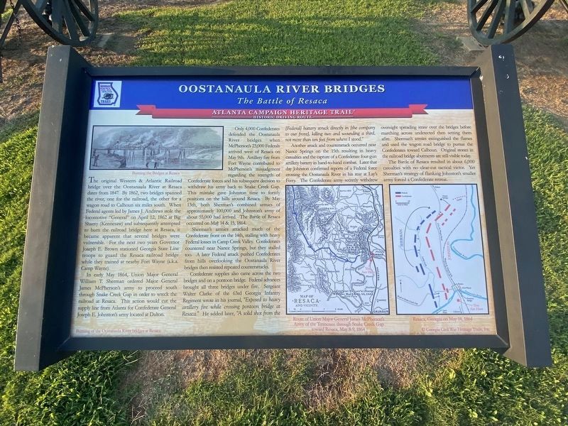Oostanaula River Bridges Marker image. Click for full size.