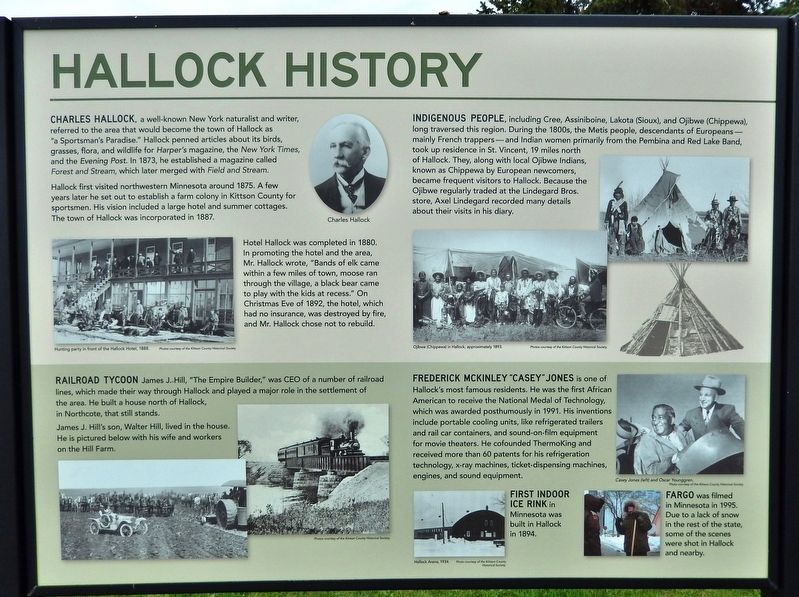 Hallock History Marker image. Click for full size.