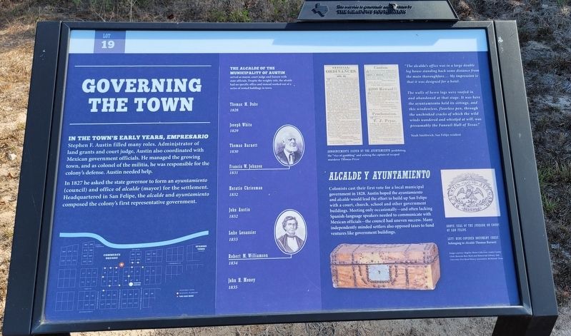 Governing the Town Marker image. Click for full size.