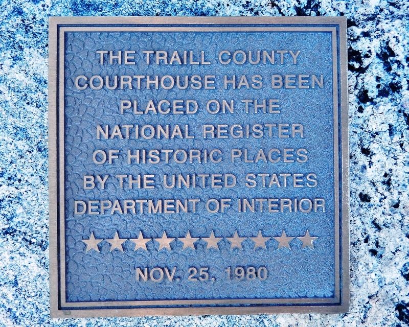 Traill County Courthouse Marker image. Click for full size.