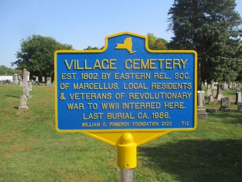 Village Cemetery Marker. Click for full size. Village Cemetery Marker image. Click for full size.