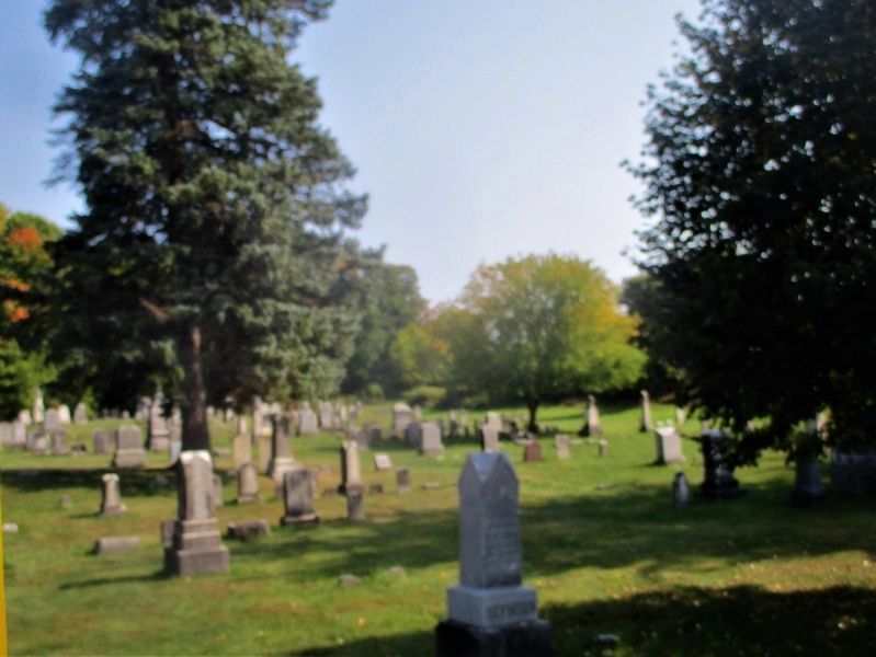 Gravestones in the Village Cemetery image. Click for full size.